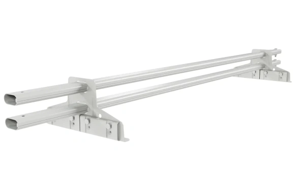 Снегозадержатель для фальцевой кровли Borge L=1500 мм, 2 опоры, 2 трубы, овал 25х45 RAL 9003