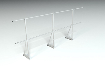 Ограждение кровельное, универсальное Roofsystems Econom, H=1200 мм RAL 9003, L=3000 мм