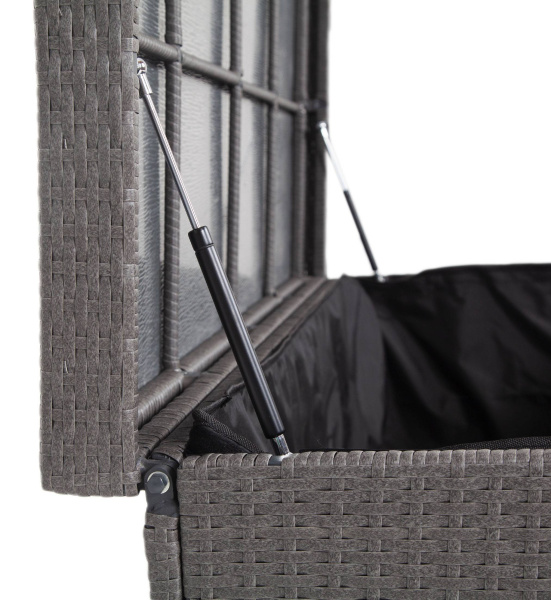 Сундук водонепроницаемый из искусственного ротанга, Порту цвет: графит