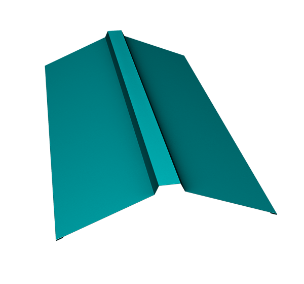 GL Планка конька прямоугольного, 150х30х150 мм 0.45 мм, PE, RAL 5021, L=3000 мм