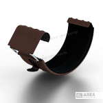 Соединитель желоба Ø125 мм, Металл Профиль Foramina Freeze, DarkBrown