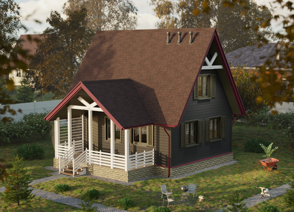 Битумная черепица, Docke, Lux, Саппоро цвет: зрелый каштан, 2.4 м² / уп.