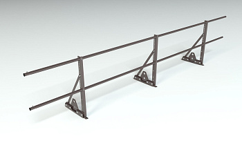 Ограждение кровельное для фальцевой кровли Roofsystems Econom Smart фальц, H=600 мм RAL 8019, L=3000 мм