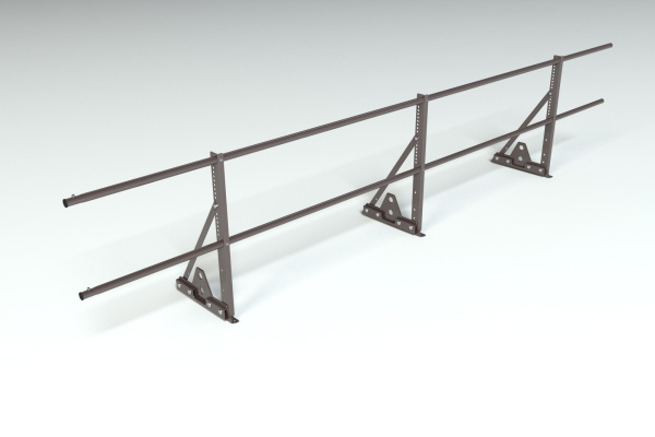 Ограждение кровельное для фальцевой кровли Roofsystems Econom Smart фальц, H=600 мм RAL 8019, L=3000 мм
