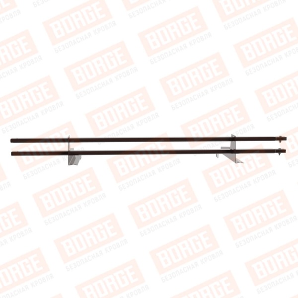 Снегозадержатель для натуральной черепицы Borge L=1500 мм, 2 опоры, 2 трубы, овал 25х45 RAL 8017