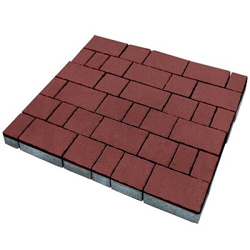 Тротуарная плитка SteinRus Старый город 60 мм 160/260 х 100/160 мм, цвет: красный