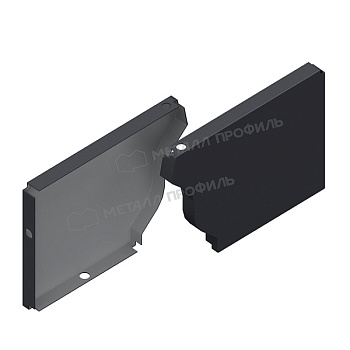 Заглушка желоба правая, Металл Профиль Бюджет, Ø120х86 мм, RAL 7024