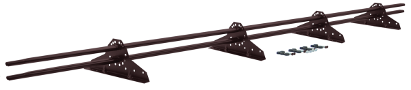 Снегозадержатель Grand Line NEW универсальный,  L=3000 мм, 4 опоры, 2 трубы, овал 42х21 мм RAL 3007