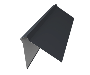 GL Планка конька плоского, 220х50х220 мм 0.45 мм, Drap, RAL 7024, L=3000 мм