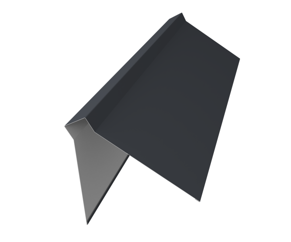 GL Планка конька плоского, 220х50х220 мм 0.45 мм, Drap, RAL 7024, L=3000 мм