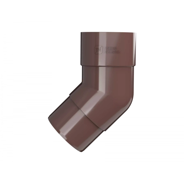 Колено трубы 108°, Технониколь пвх, стандарт Ø 82 мм, цвет: коричневый