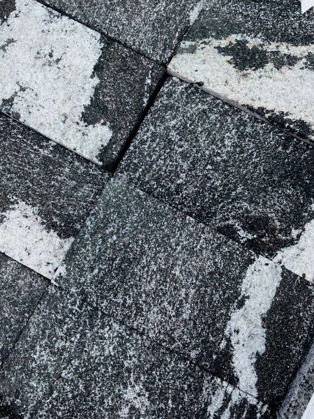 Гранитная брусчатка Приполярный 50 мм 200х100, пиленая, цвет: черный