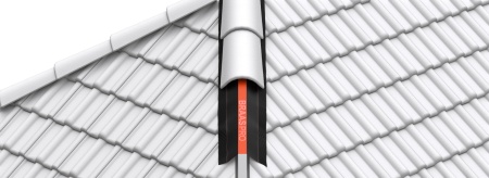 Аэроэлемент конька Braas PRO 310 мм,  L=5000 мм, цвет: черный