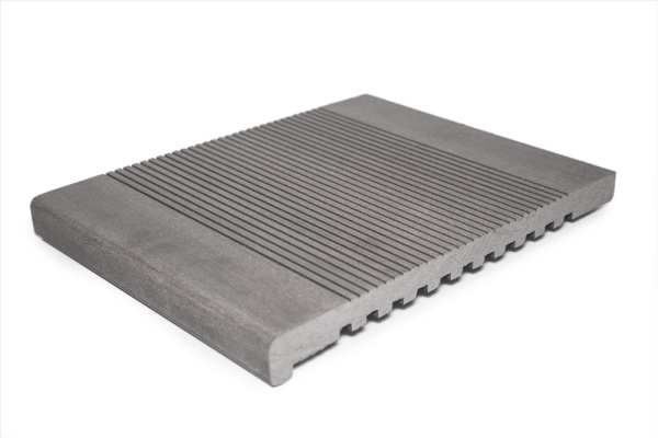 Ступень ДПК Grand Line, Массив 320х22, L=4000 мм, серый, Вельвет