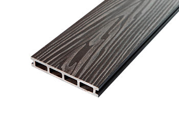 Террасная доска Grand Line 3D Винтаж 150 мм, L= 4000 мм цвет: венге