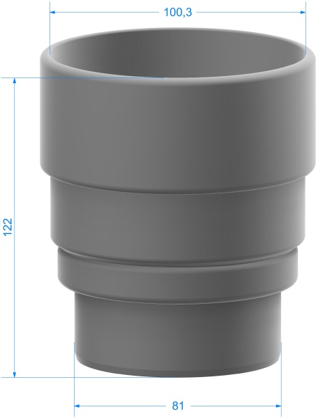 Муфта труб соединительная, Docke Lux, Ø100 мм, цвет: шоколад