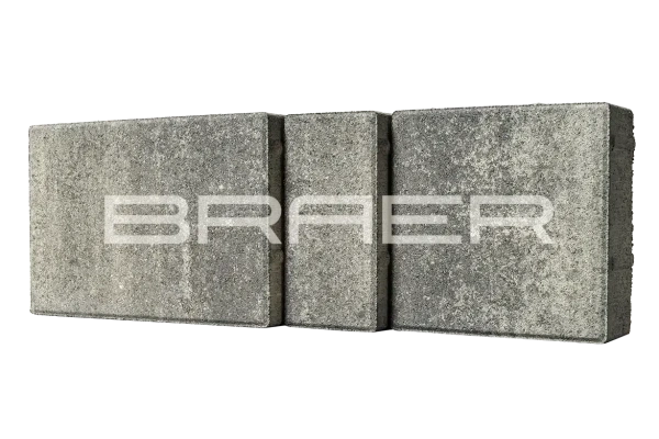 Тротуарная плитка Braer Старый город Ландхаус 60 мм 80х160, 160х160, 240х160 мм, прямоугольная, цвет: Color Mix Туман