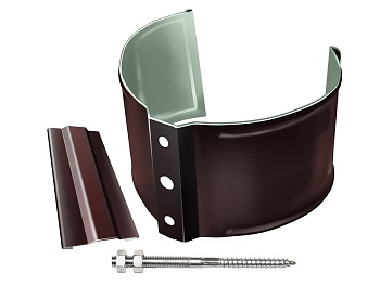 Кронштейн трубы на кирпич Grand Line Ø 90 мм PE Matt, RAL 8017