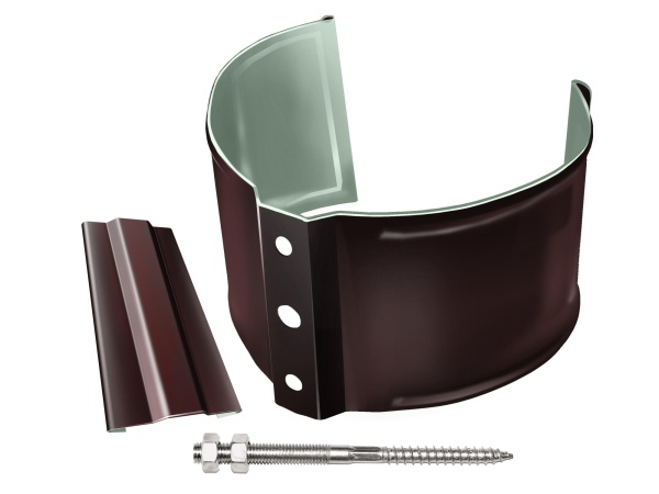 Кронштейн трубы на кирпич Grand Line Ø 90 мм PE Matt, RAL 8017