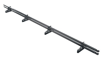 Снегозадержатель для фальцевой кровли Borge L=3000 мм, 4 опоры, 2 трубы, овал 25х45 RAL 7016