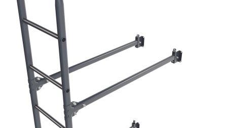 Фасадная лестница Borge, нижняя секция, L=1800 мм RAL 7024