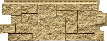 Фасадная панель Grand Line, дикий камень Classic, цвет: песочный