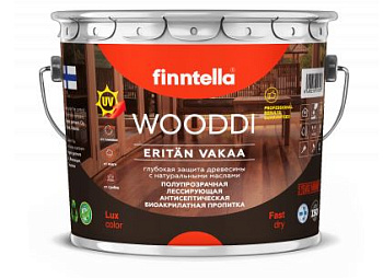 Пропитка Finntella, Wooddi, антисептическая биоакрилатно-алкидная по дереву, уп. 2.7 л колеровка