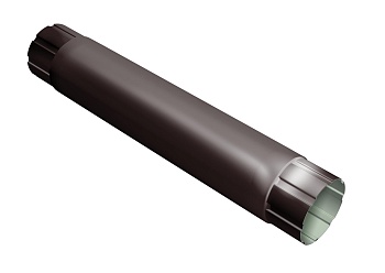 Труба круглая соединительная 1м, Grand Line Ø 90 мм PE Matt, RAL 8017