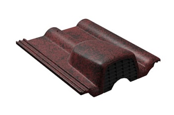 Вентиляционная черепица Braas Франкфур 420х330 мм, цвет: магма
