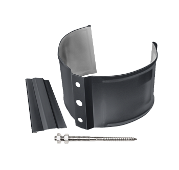 Хомут трубы металлический на кирпич Grand Line Ø 87 мм, цвет: графит