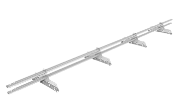 Снегозадержатель универсальный Roofsystems Prestige Next 4 опоры, 2 трубы, овал 45х25, L=3000 мм, RAL 9003