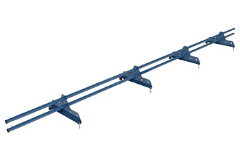 Снегозадержатель универсальный Roofsystems Econom Next 4 опоры, 2 трубы, круг Ø25 мм, L=3000 мм, RAL 5015