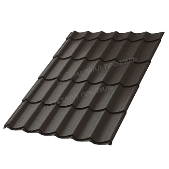 Металлочерепица МП, Ламонтерра X 0.5 мм, Valori, dark brown