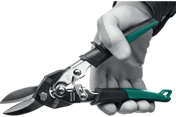 Ножницы Kraftool GRAND Cr-Mo по твердому металлу прямые 270 мм