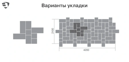 Тротуарная плитка Braer Триада 60 мм 300х300, 450х300, 600х300 мм, цвет: белый