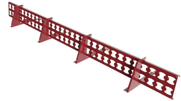 Снегозадержатель решетчатый для натуральной черепицы Borge L=2500 мм, 4 опоры, 1 полотно RAL 3011