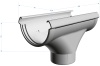 Воронка водосточная, Docke Lux, Ø140/100 мм, цвет: пломбир