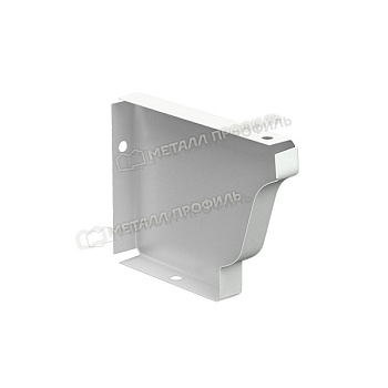 Заглушка желоба правая, Металл Профиль Бюджет, Ø120х86 мм, RAL 9003