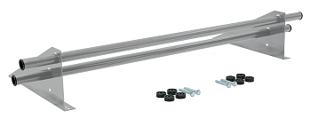 Снегозадержатель трубчатый, универсальный Optima, L=1000 мм, 2 опоры, 2 трубы, круг Ø25 мм RAL 7004