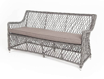 Диван 2-местный из искусственного ротанга, Латте графит