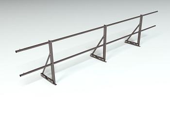 Ограждение кровельное для фальцевой кровли Roofsystems Econom фальц, H=600 мм RAL 8019, L=3000 мм