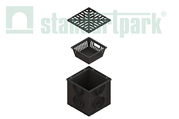 Дождеприемник S’park, PolyMax, 250х250 с решеткой пластиковой, кл. А, арт: 08670311