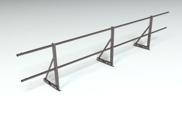 Ограждение кровельное для фальцевой кровли Roofsystems Econom фальц, H=600 мм RAL 8019, L=3000 мм