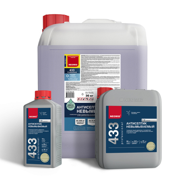 Неомид 433, антисептик невымываемый для древесины, усиленный, концентрат,  уп 5 кг