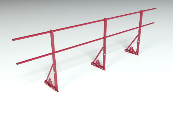 Ограждение кровельное для фальцевой кровли Roofsystems Econom Smart фальц, H=900 мм RAL 3011, L=3000 мм