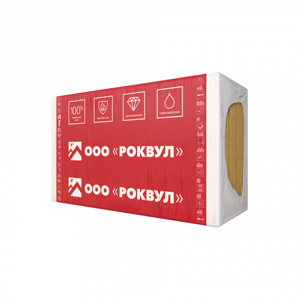 Rockwool Венти Баттс Д, 100х600х1000 мм, 3.6 м², 0.36 м³ уп