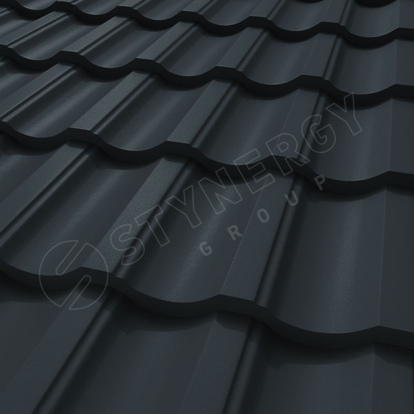 Металлочерепица Stynergy, Garda 0.5 мм, GreenCoat Pural Matt BT, RR 2H3