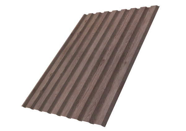 Профилированный лист GL C20 A, 0.45 мм, Print Elite, White Wood TwinColor Профилированный лист GL C20 A, 0.45 мм, Print Elite, White Wood TwinColor