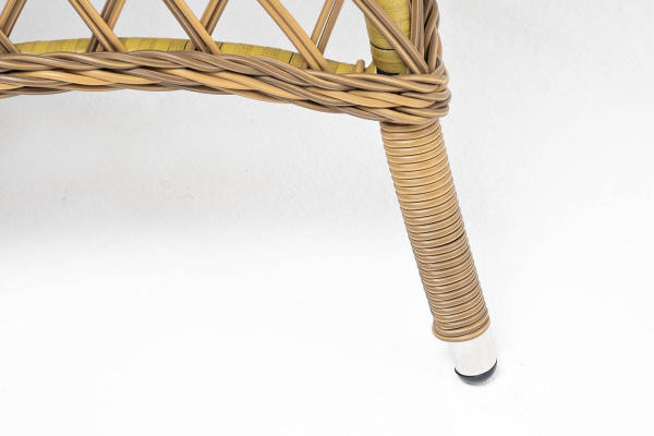 Стол плетеный круглый Эспрессо, Ø 80 см, высота 75 см цвет: соломенный