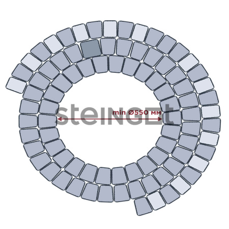 Тротуарная плитка Steingot Классика арко 60 мм 75/90/100 х 100 мм, цвет: Caramello